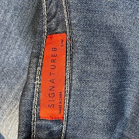 Signature8 Distressed Blue Jean Denim Coveralls Jumper Size S/M - Picture 14 of 16